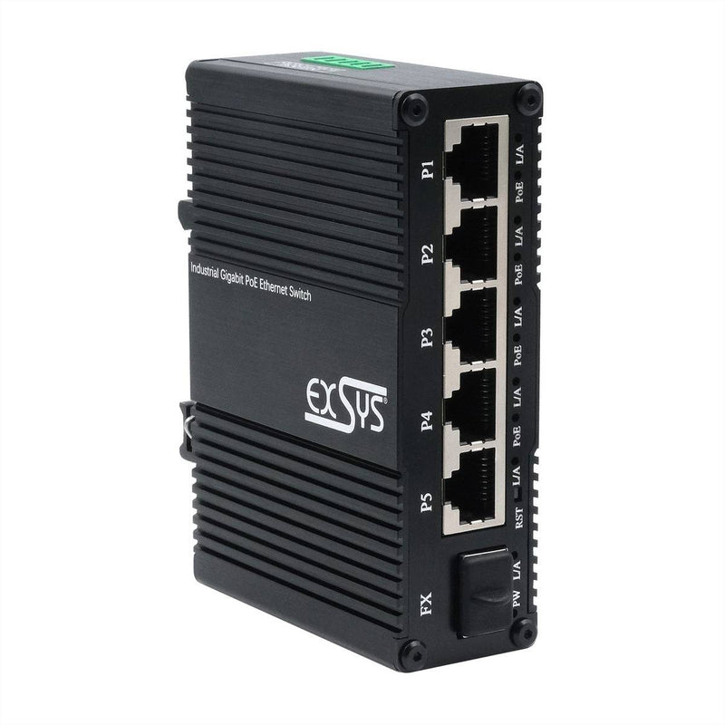Exsys 5-Port Gigabit Switch – PoE+ für einfache Netzwerkverwaltung
