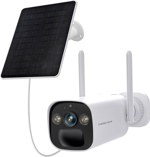FOSCAM WLAN Überwachungskamera – Solarbetrieb, Nachtsicht