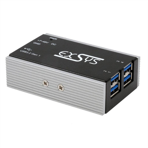 Exsys USB-Hub – 4 Anschlüsse, robuster Metallbau