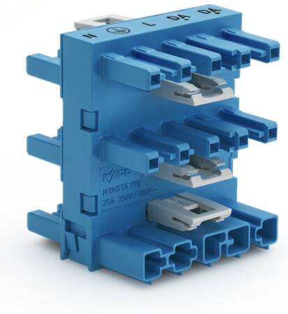 WAGO Steckverbinder – 5-polig, 25 A, Blau, 20er Pack