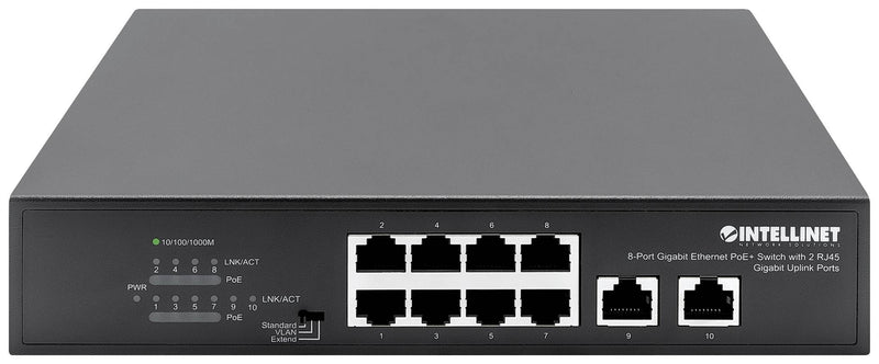 Intellinet Netzwerk-Switch – 8-Port Gigabit, PoE+ Unterstützung
