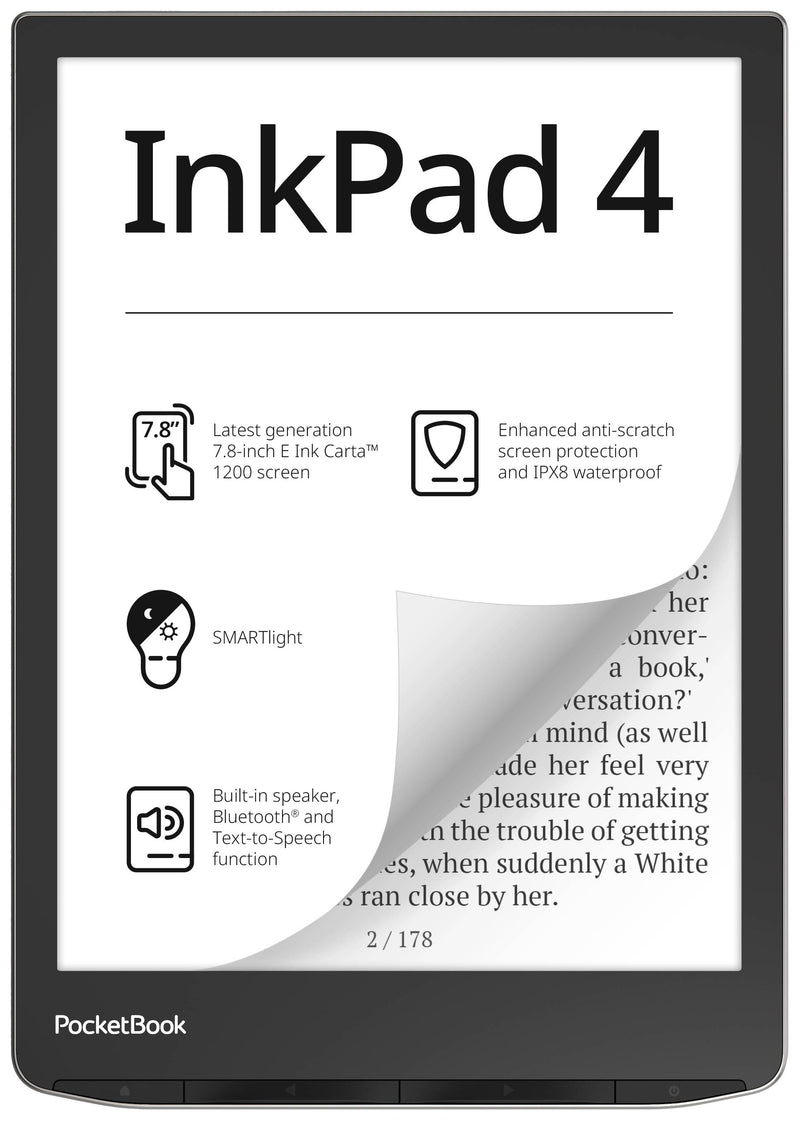 Pocketbook InkPad 4 eReader – 300 DPI Display, 32 GB Speicher