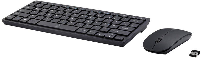 Renkforce Kabelloses Tastatur-Maus-Set – Deutsch, Spritzwassergeschützt
