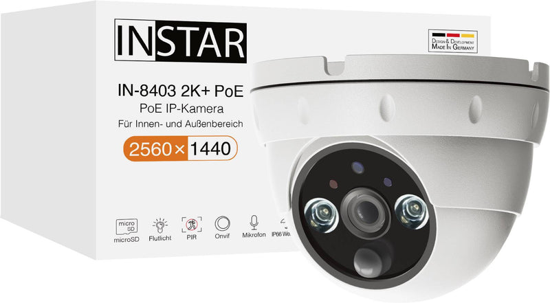 INSTAR IP Überwachungskamera – 2K-Video, LAN-Verbindung
