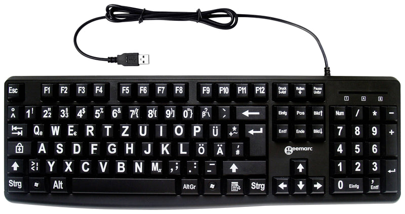 GEEMARC USB-Tastatur – Extragroße Tasten, einfache Bedienung