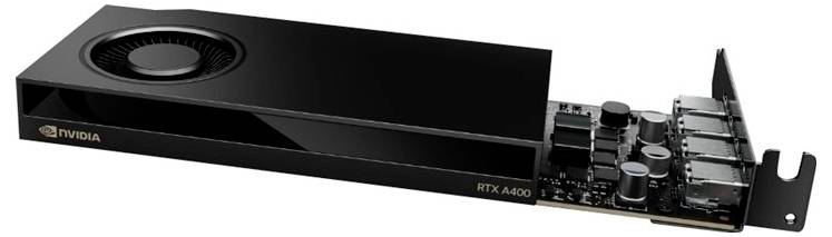 NVIDIA RTX A400 Grafikkarte – 4 GB Speicher, 4 Bildschirme