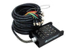 Omnitronic Multicore Kabel – 30 m, 12 Eingänge, 4 Ausgänge