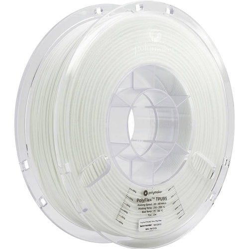 POLYMAKER PolyFlex TPU-Filament – Flexibel, 1.75 mm, Weiß