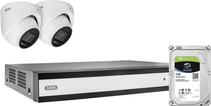 ABUS Analog-Video-Set – 2 Mini-Dome-Kameras mit Rekorder