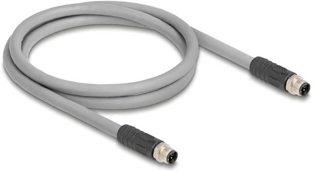 Delock M12 Kabel – L-kodiert, 5m, robust und flexibel