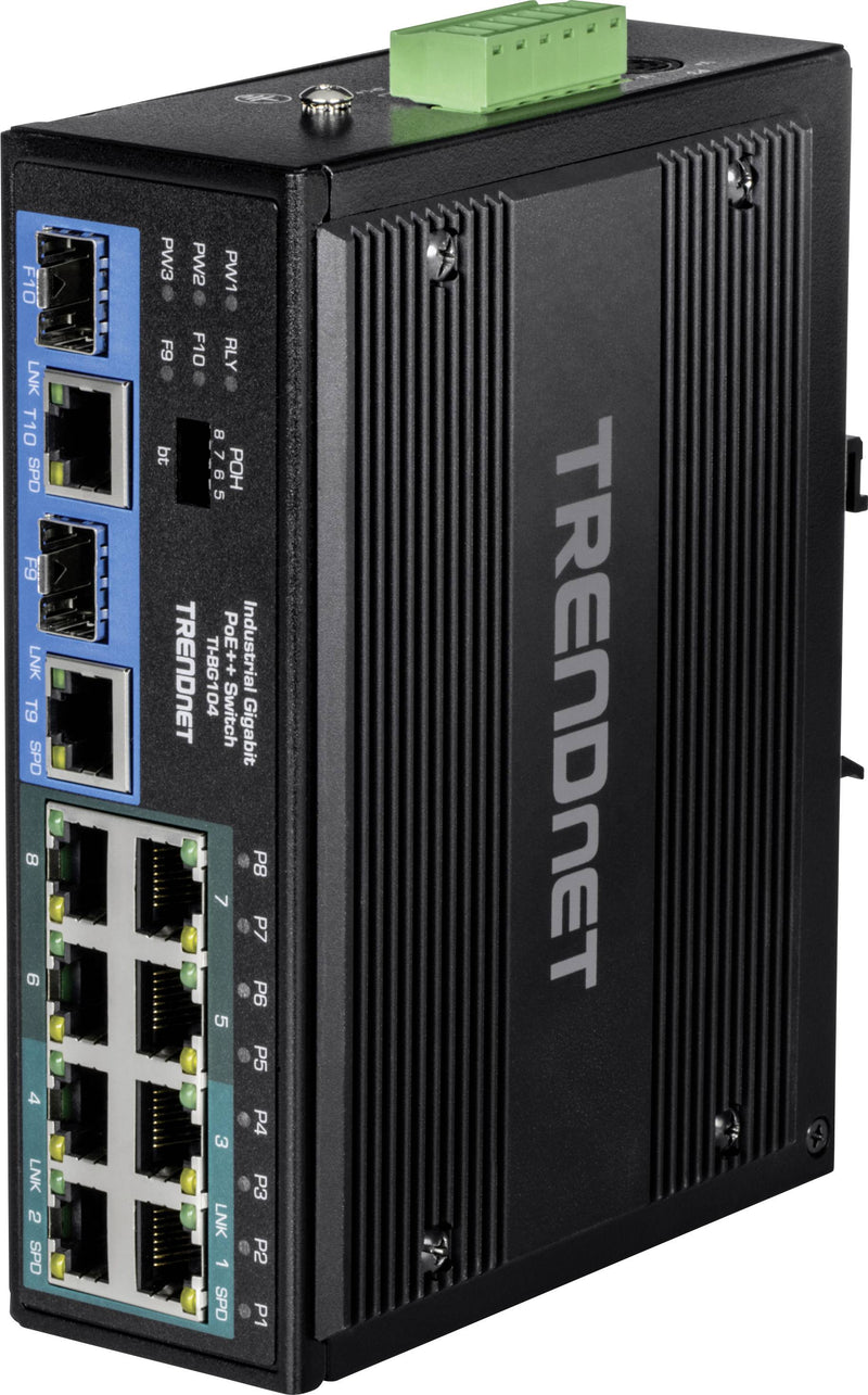 TRENDnet 10-Port Gigabit Switch – PoE++ für Industrie