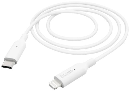 HAMA USB-Ladekabel – Lightning zu USB-C, 1 m, Weiß