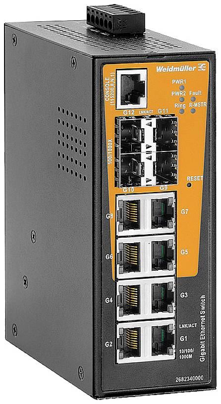 Weidmüller Ethernet Switch – 8 Ports, robustes Design