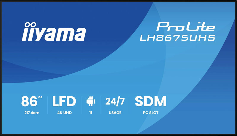 Iiyama 86" 4K Display – Integrierter Mediaplayer, Android OS