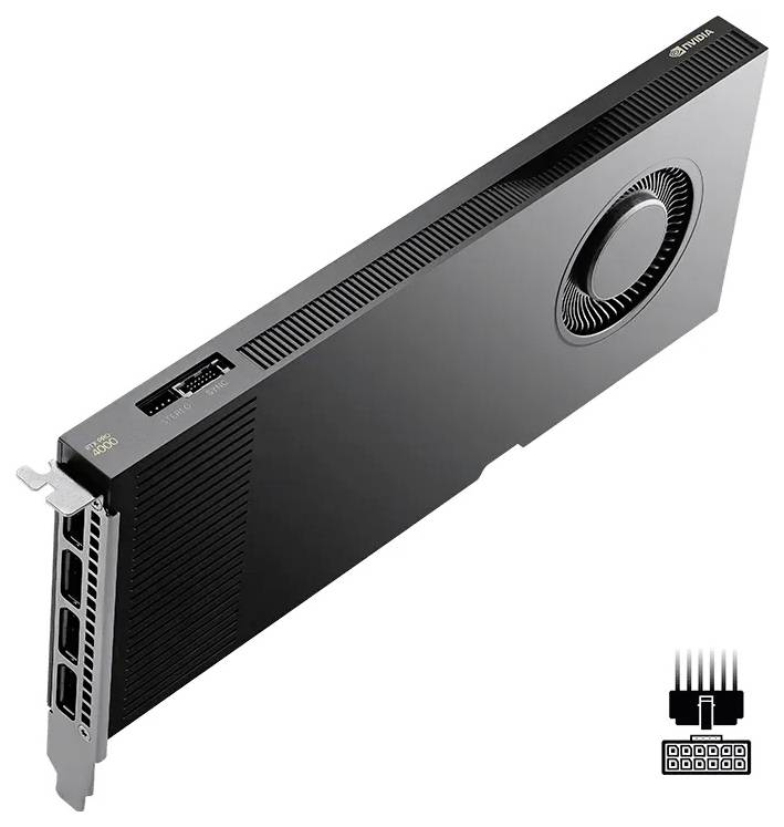 NVIDIA RTX PRO 4000 – Grafikkarte für 4 Bildschirme, 24 GB Speicher