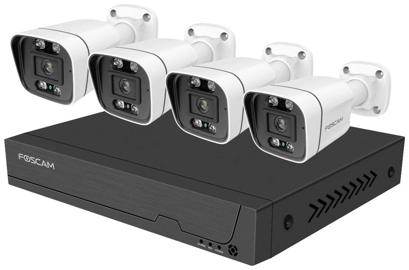 Foscam Überwachungskameraset – 4 Kameras, Recorder, einfache Installation