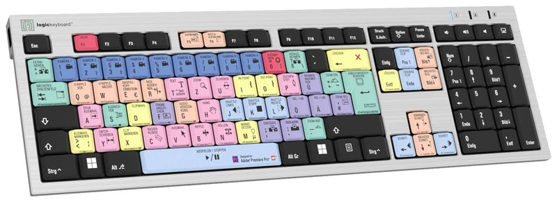 LOGIC-KEYBOARD Tastatur – Für Adobe Premiere Pro, USB-Anschluss