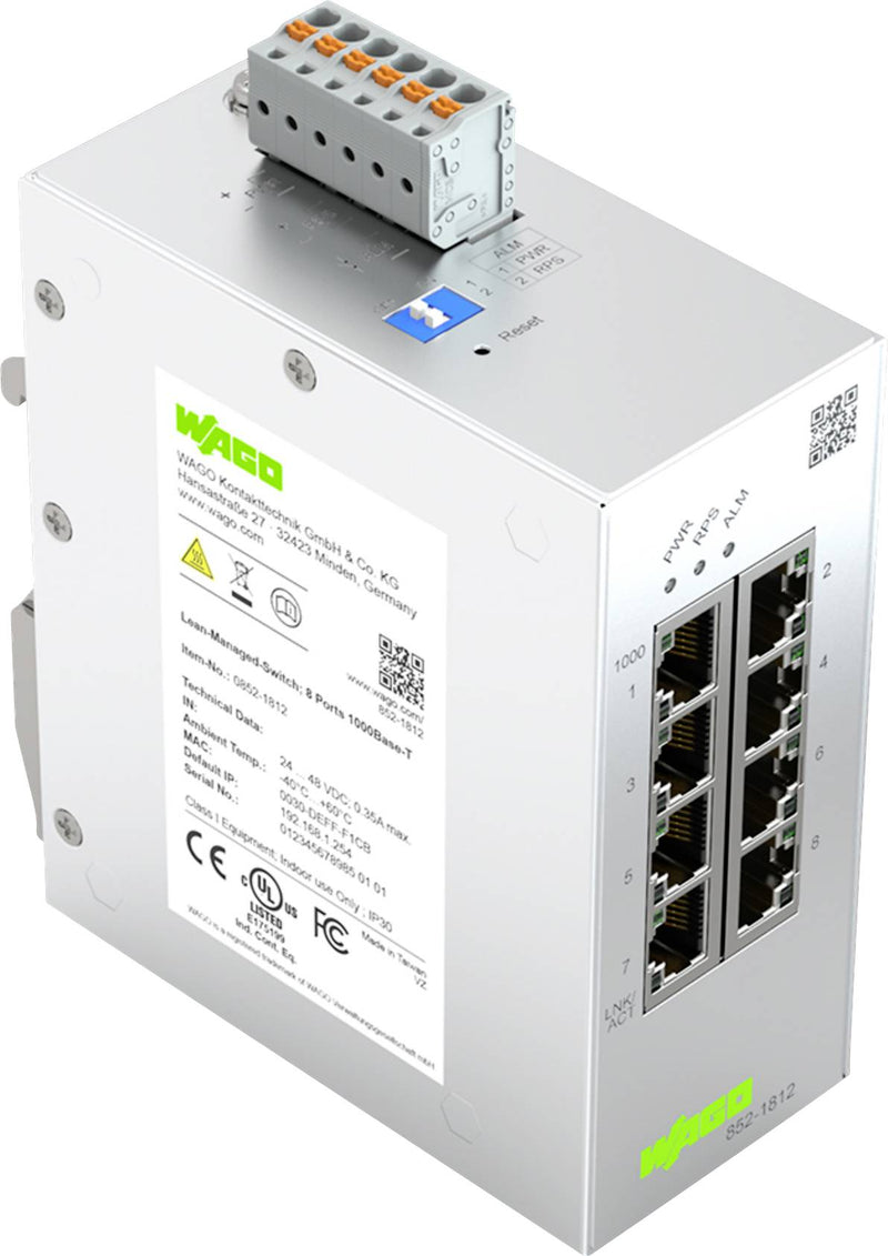WAGO Netzwerk-Switch – 8 Ports für schnelles Internet