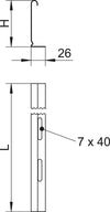 OBO Bettermann Kabeltrennsteg – 85x3000 mm für Kabeltragsysteme