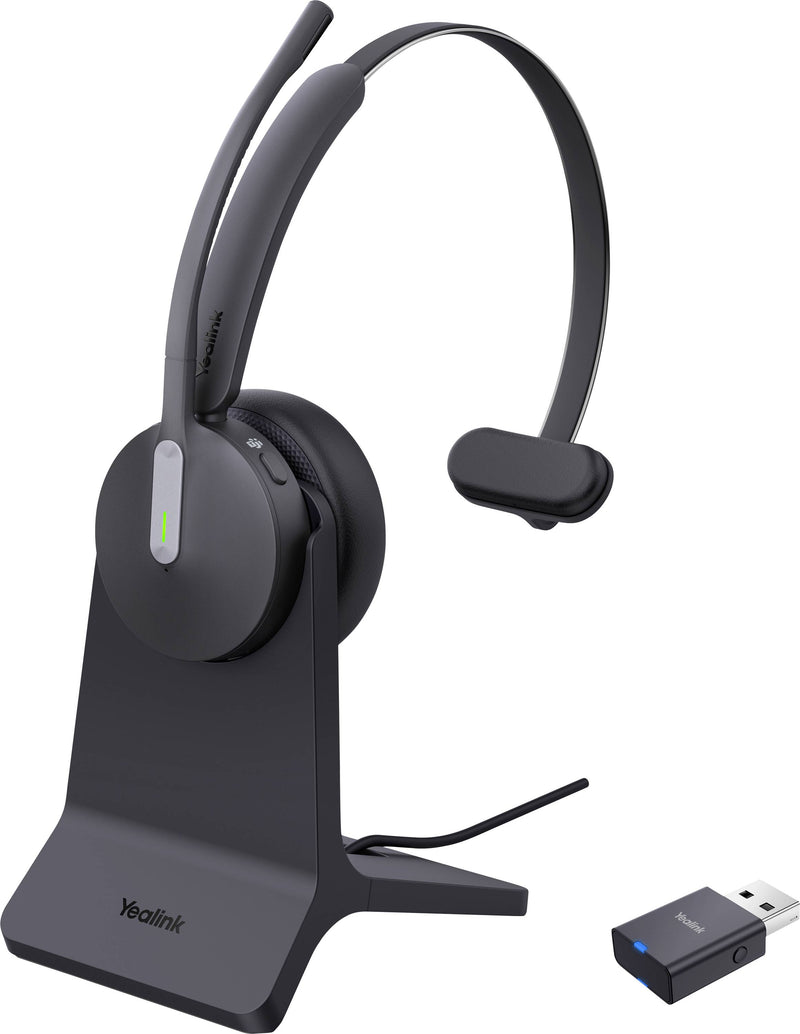 Yealink DECT Headset – Geräuschunterdrückung, kabellos mit Ladestation