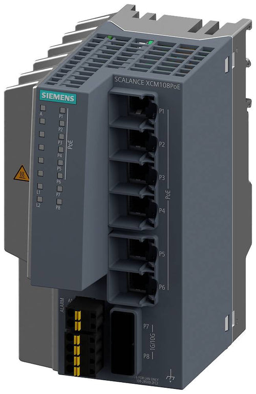 Siemens Netzwerk-Switch – 8 Ports, PoE-Unterstützung