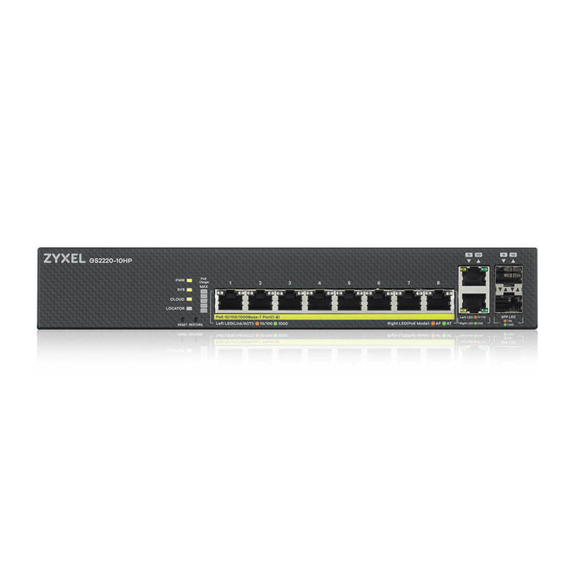 ZYXEL Netzwerk-Switch – 10 Ports, PoE+ für einfache Stromversorgung