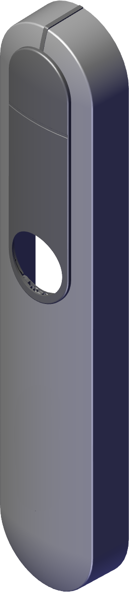 SimonsVoss Türabdeckung – Breite 53 mm, schwarzgrau