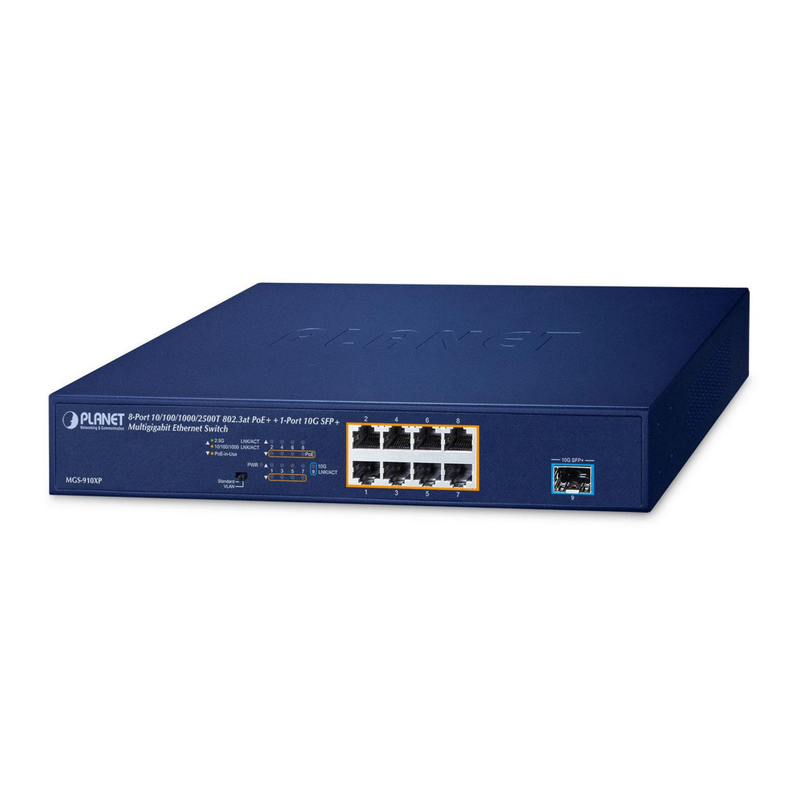 Planet Technology Gigabit Switch – 8 Ports, PoE-Unterstützung