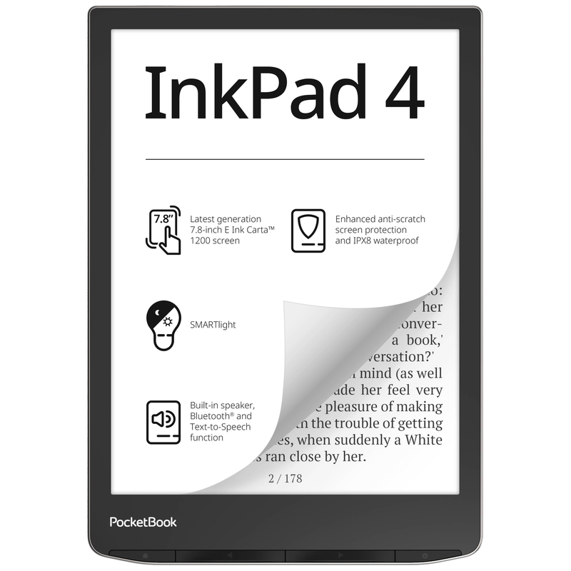 Pocketbook InkPad 4 eReader – 300 DPI Display, 32 GB Speicher