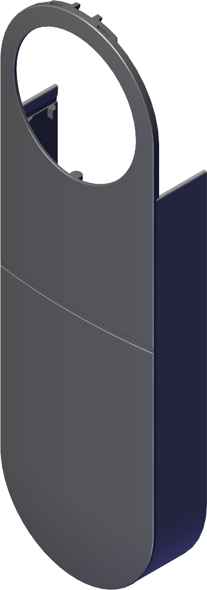 SimonsVoss Cover für Zutrittskontrolle – Schwarzgrau, robust