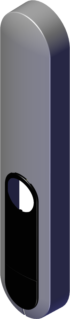 SimonsVoss Türabdeckung – Breite 53 mm, tiefschwarz
