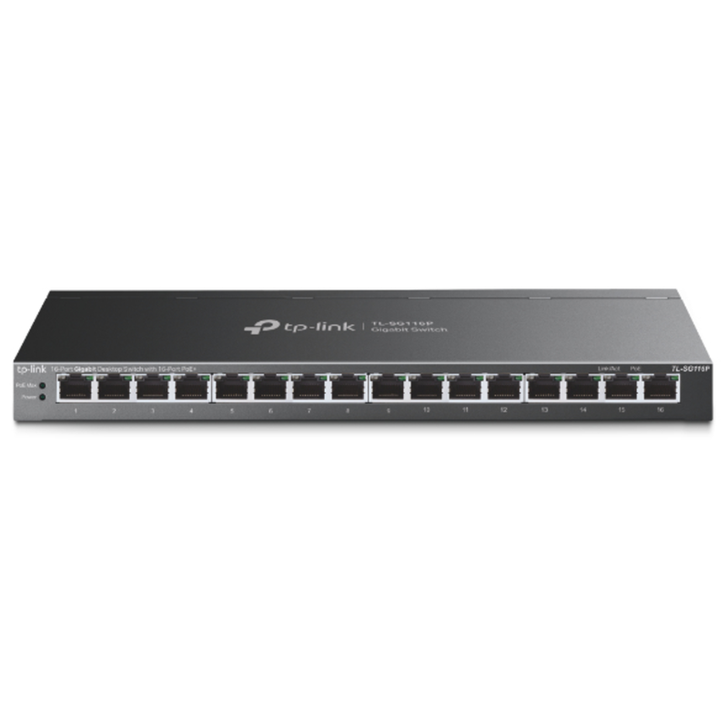TP-Link 16-Port Netzwerk-Switch – Gigabit-Geschwindigkeit, PoE+