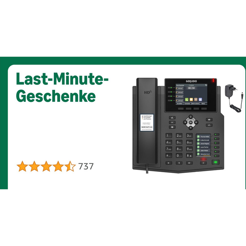Gequdio IP-Telefon – Touchdisplay, inkl. Netzteil